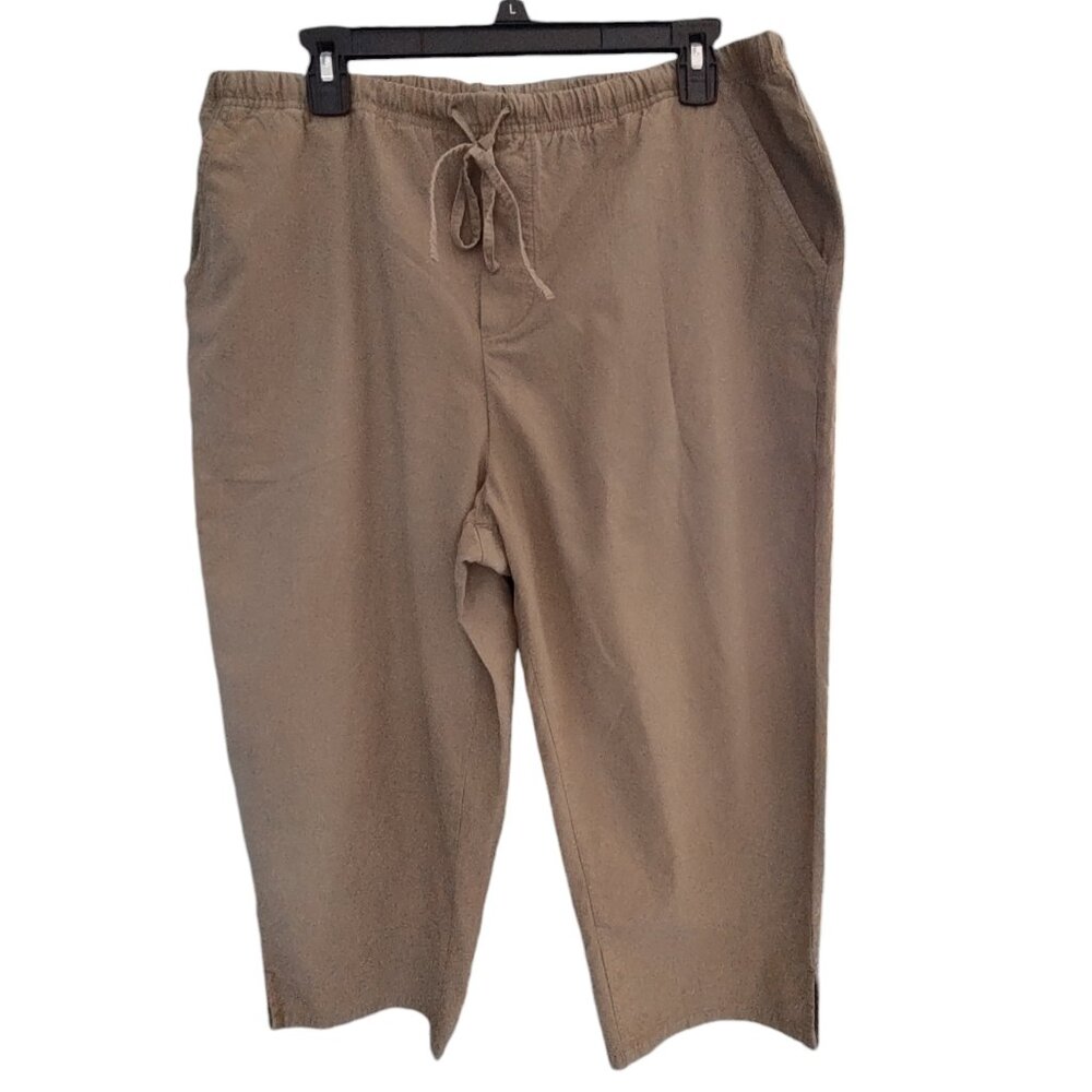 Bobbie Brooks Cotton Drawstring Capri Pants Size 12/14